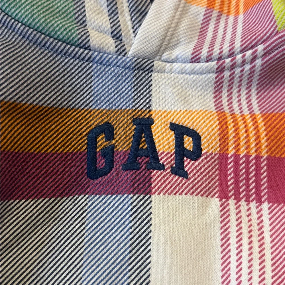GAP Colorful Plaid Kids Hoodie